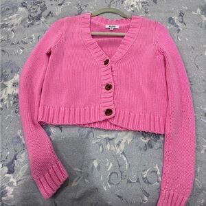 525 America Cropped Cotton Cardigan